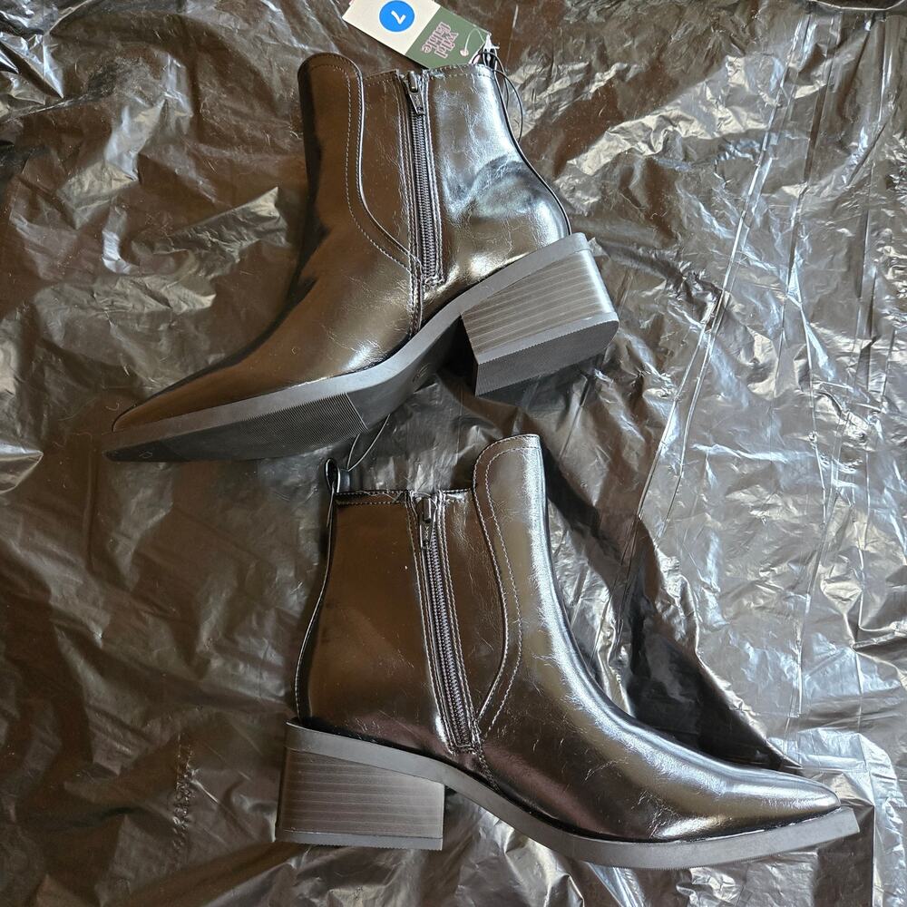 Wild Fable Giovanna Boots Pointed Toe Western Chelsea Ankle Boot NWT 7 Black - Picture 3 of 5